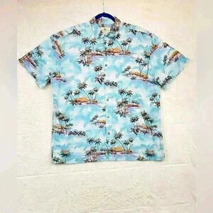 Island Shores Men’s Shirt Long Sleeve, 100% Cotton   Size XL